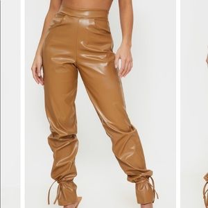 Prettylittlething PU Oversized Cuffed Jogger